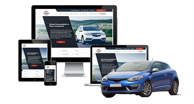 ankauf mobil Ankaufseite mobil – Autoankauf Ronnenberg mit rotem PKW